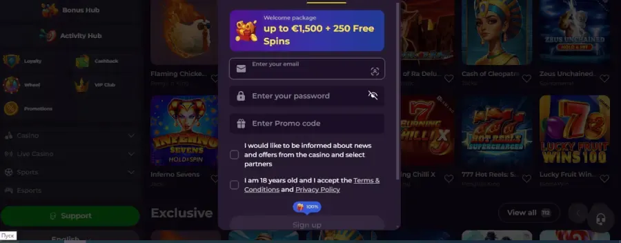 Registratie bij Zumospin Casino image 2